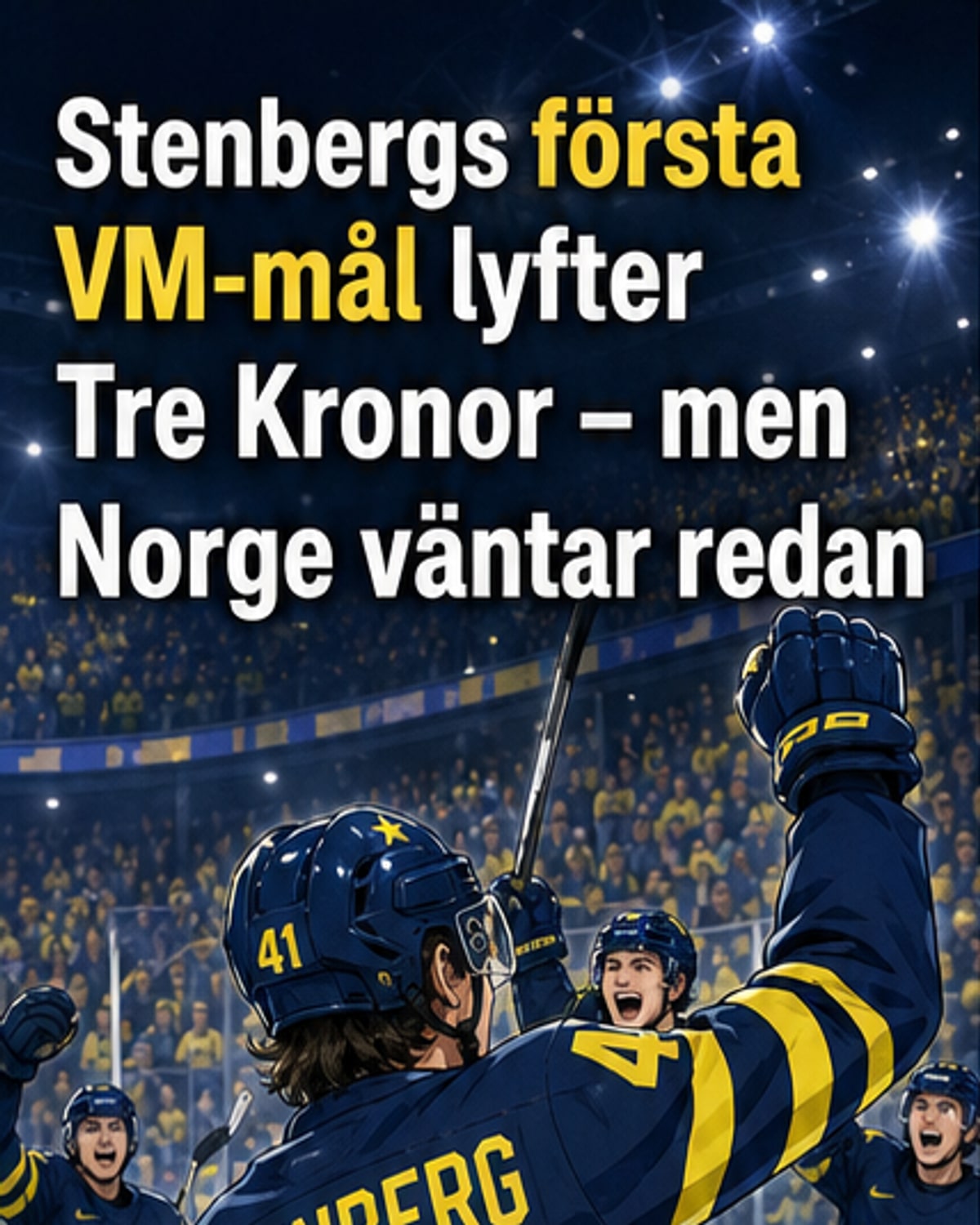 Stenberg tvåmålsskytt i Tre Kronors seger
