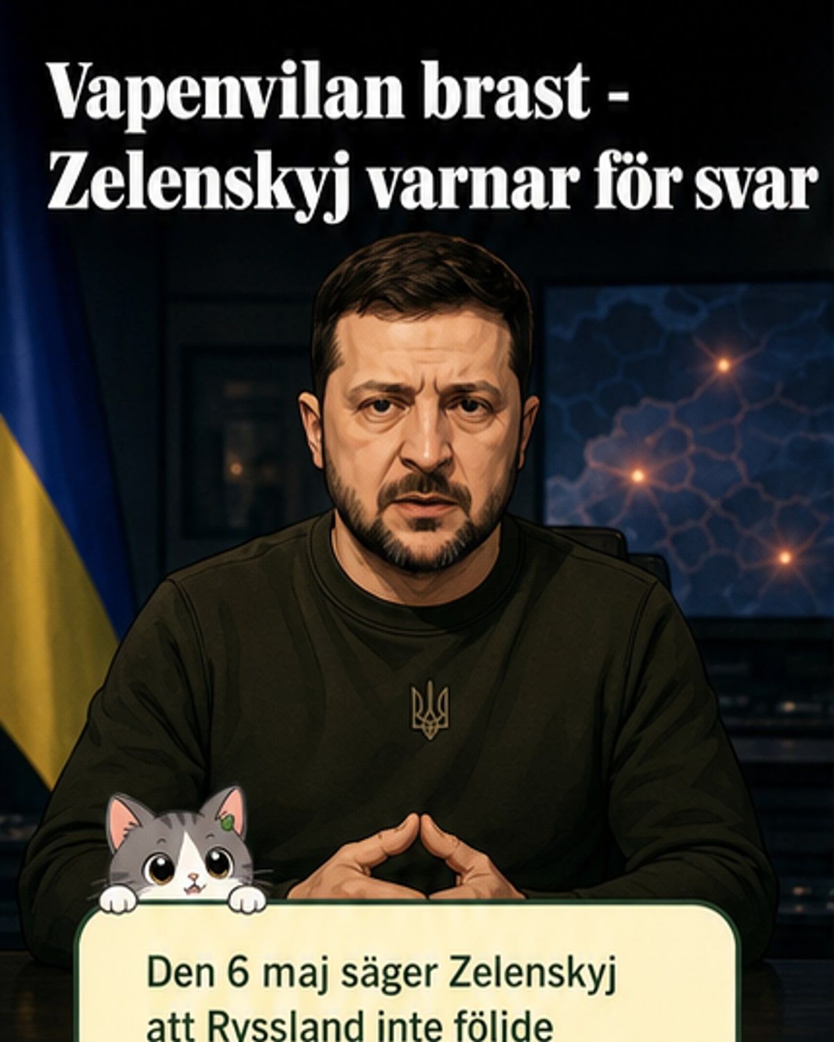 Zelenskyj: Ryssland svarade med attacker