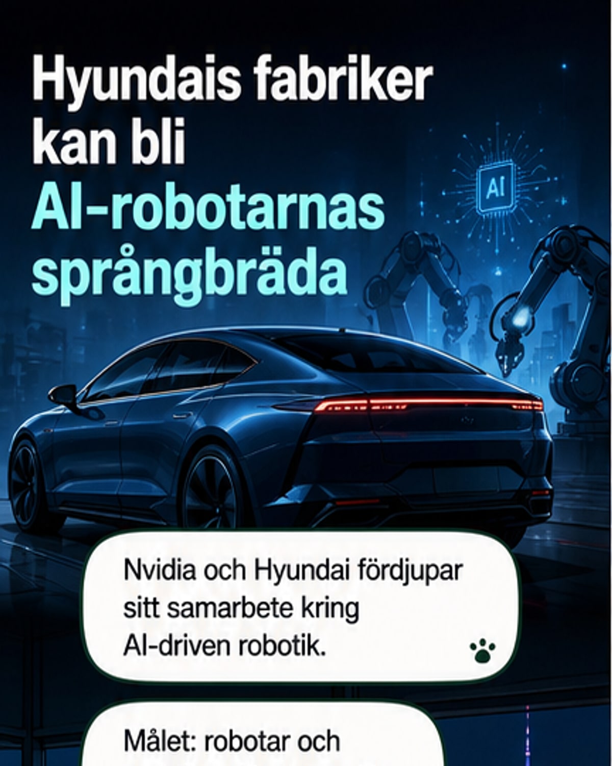 Hyundai och Nvidia satsar på AI-robotar