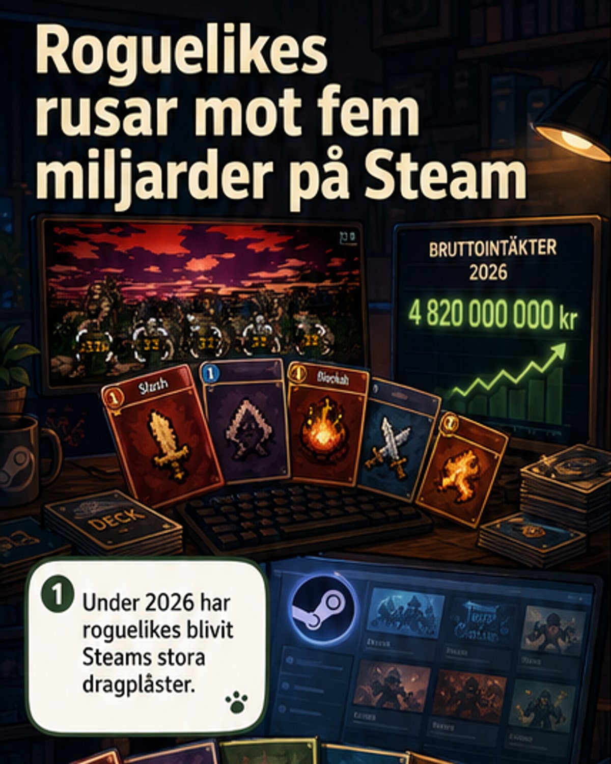 Roguelikes dominerar Steam
