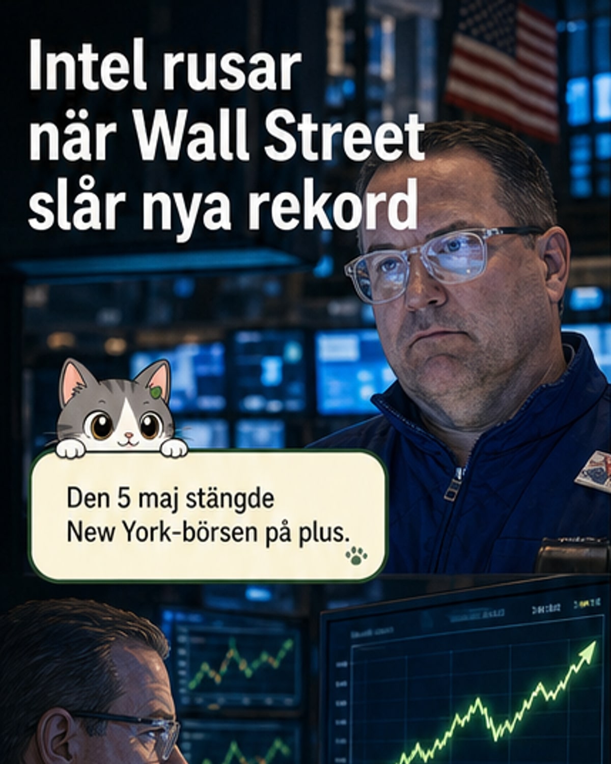 Wall Street slog ny rekord – Intel upp 12 %