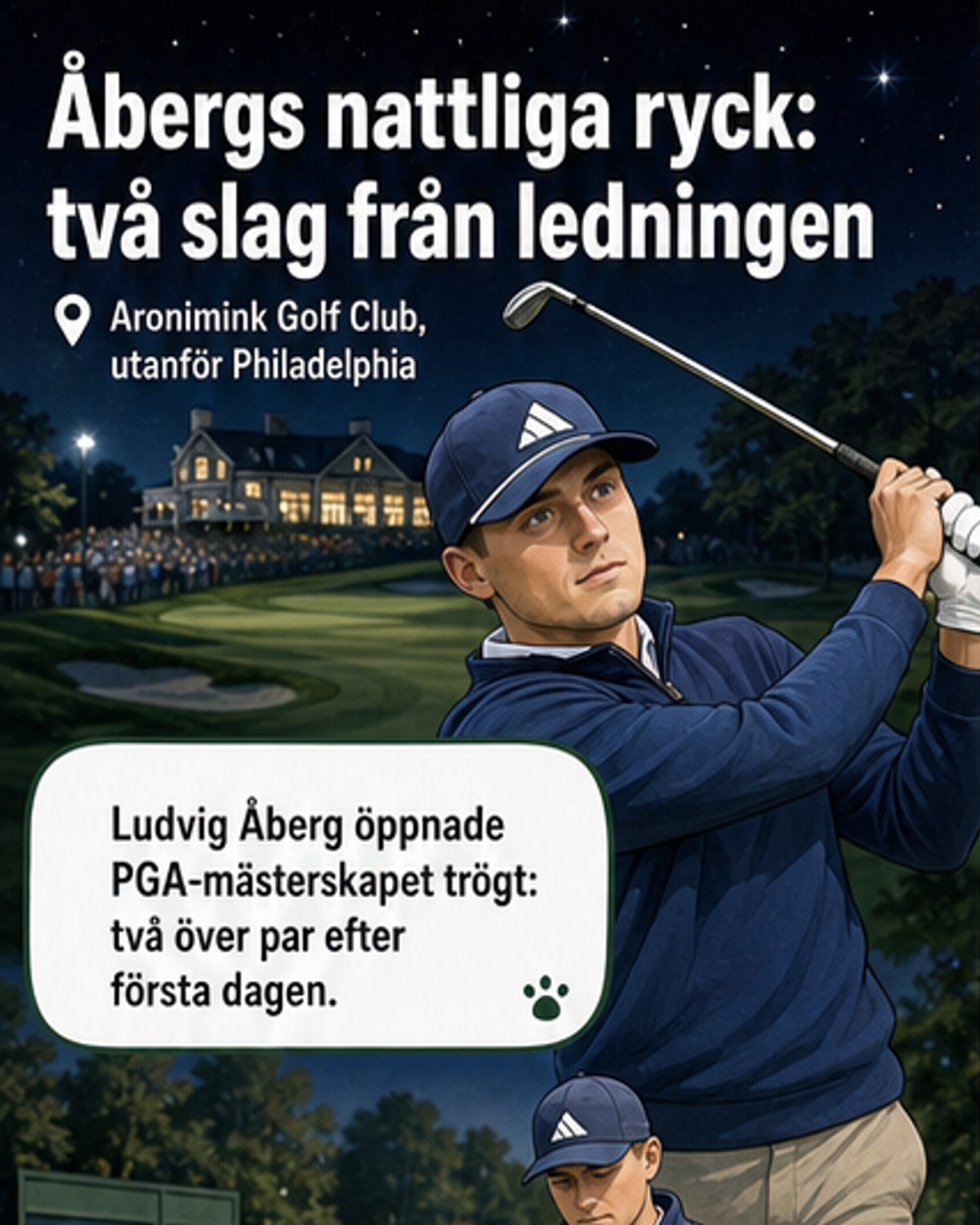 Åberg ryckte i PGA-mästerskapet