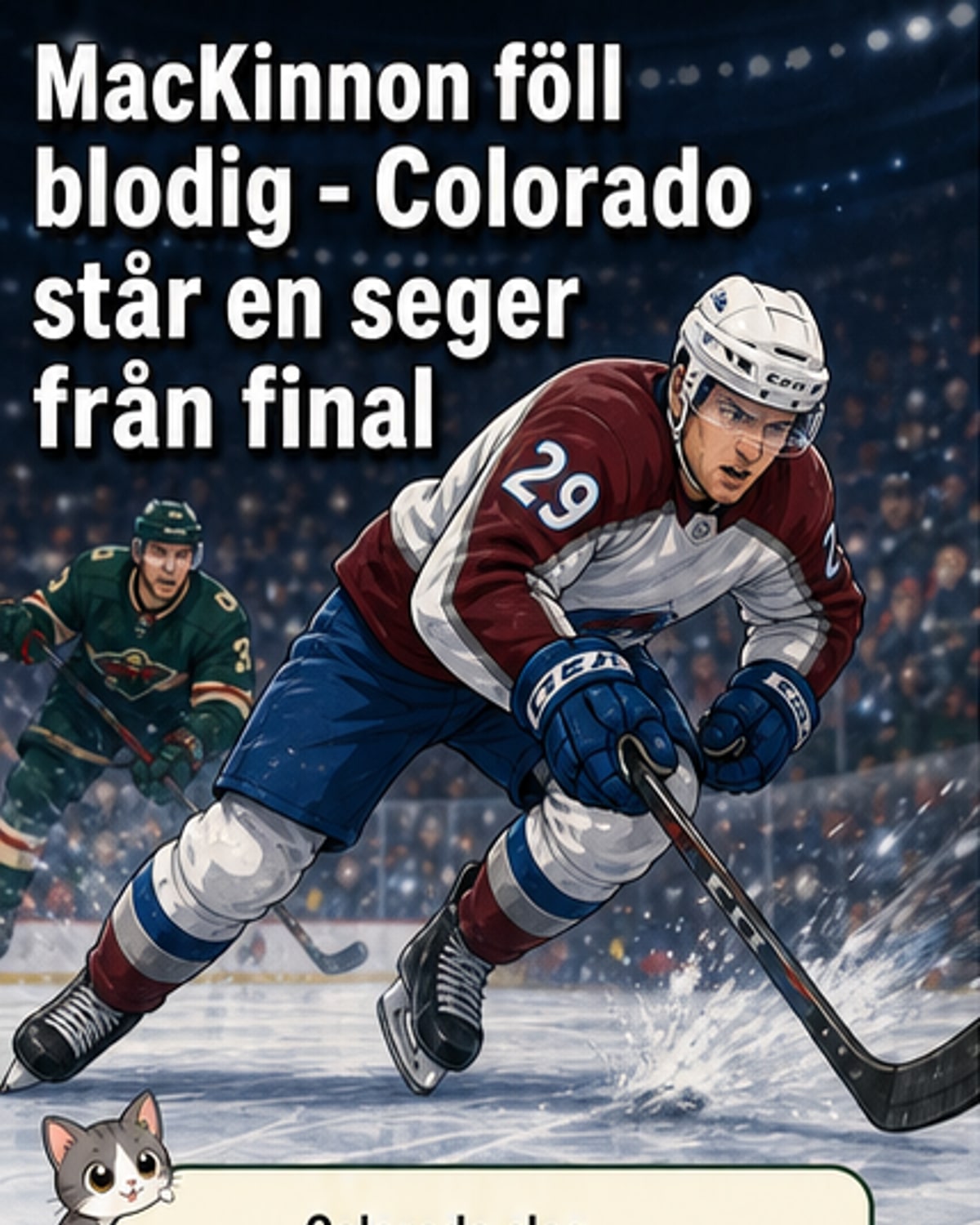 Puck i ansiktet – men spelar vidare