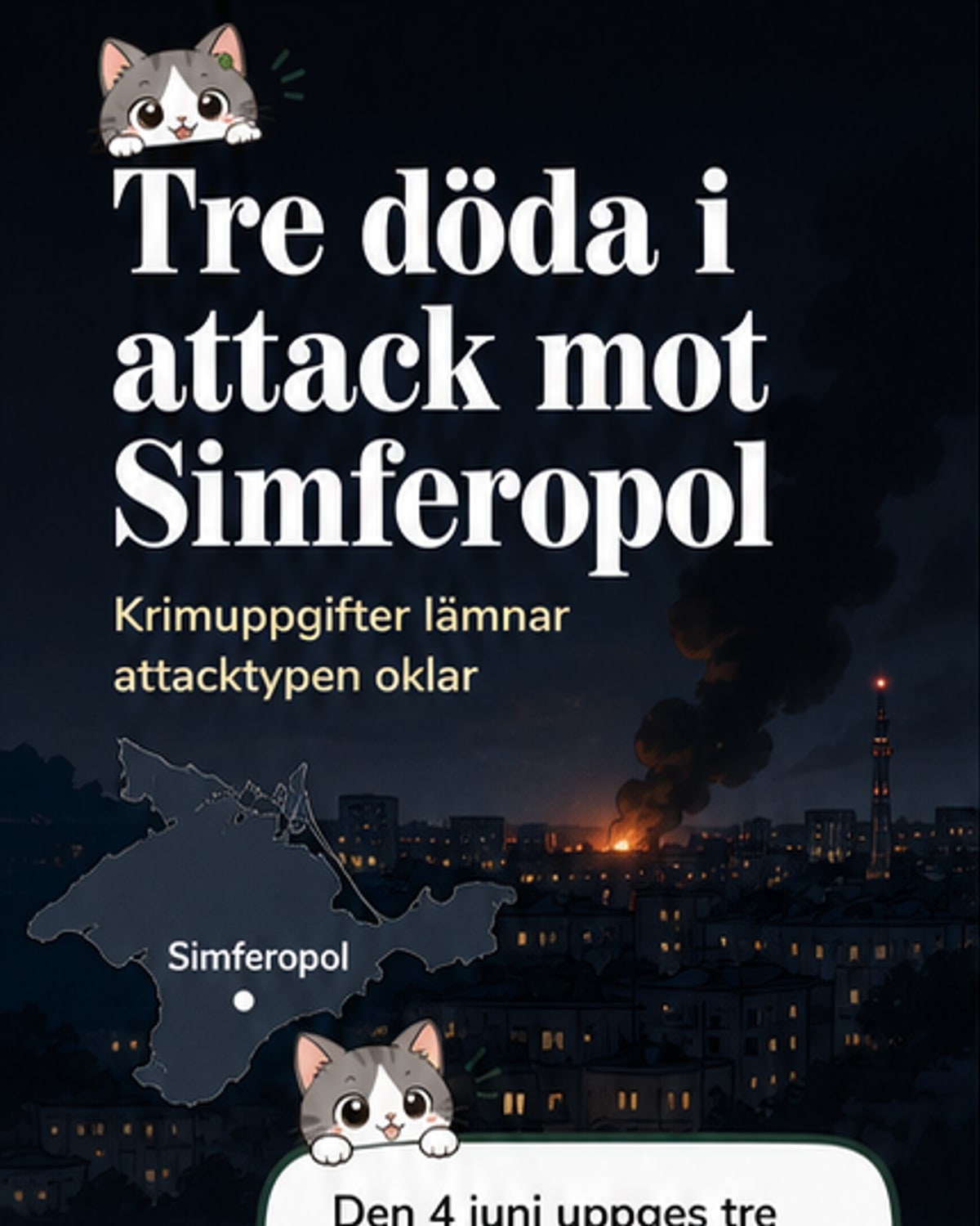 Tre döda i attack mot Krim