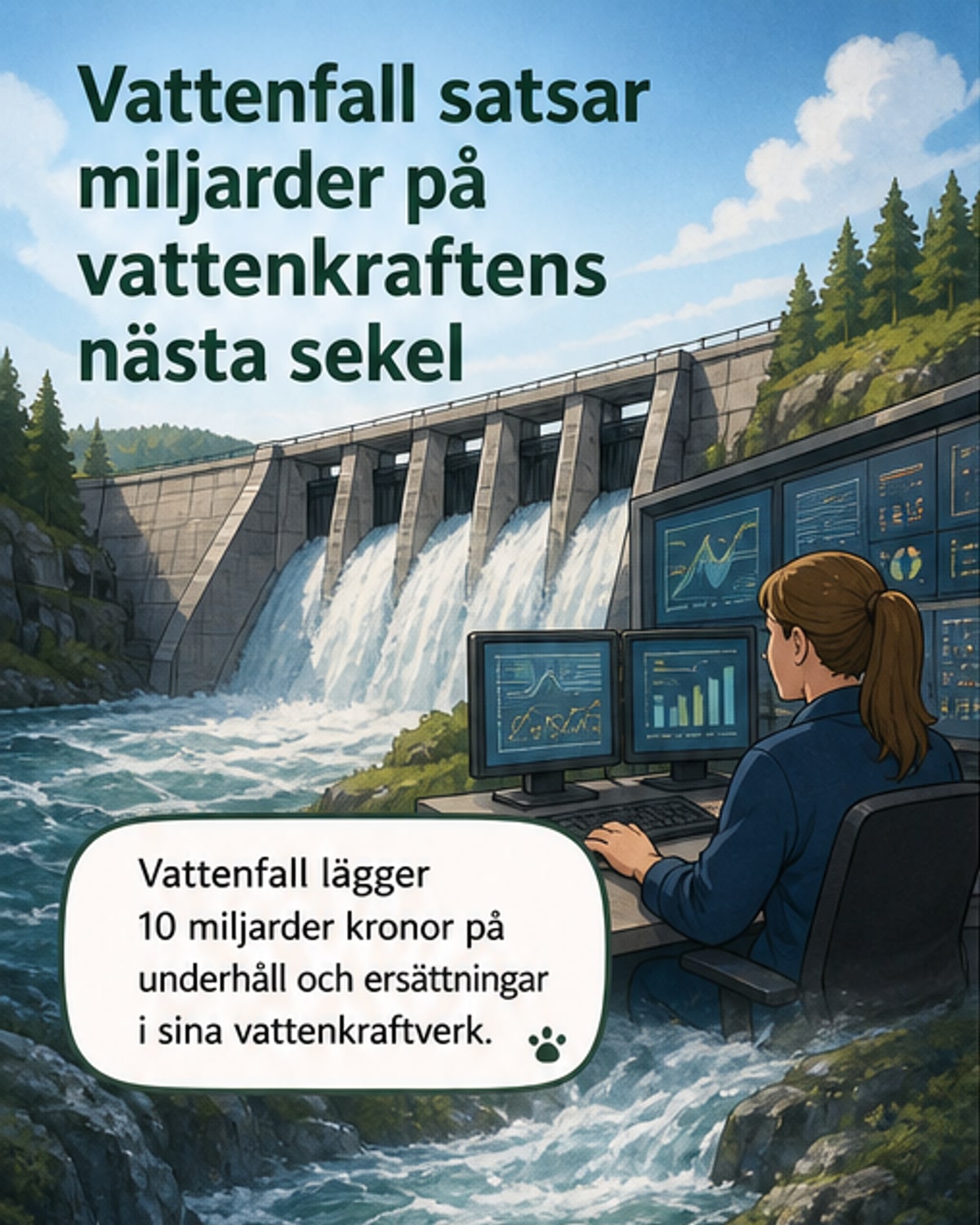 Vattenfall satsar 12 miljarder på vattenkraft