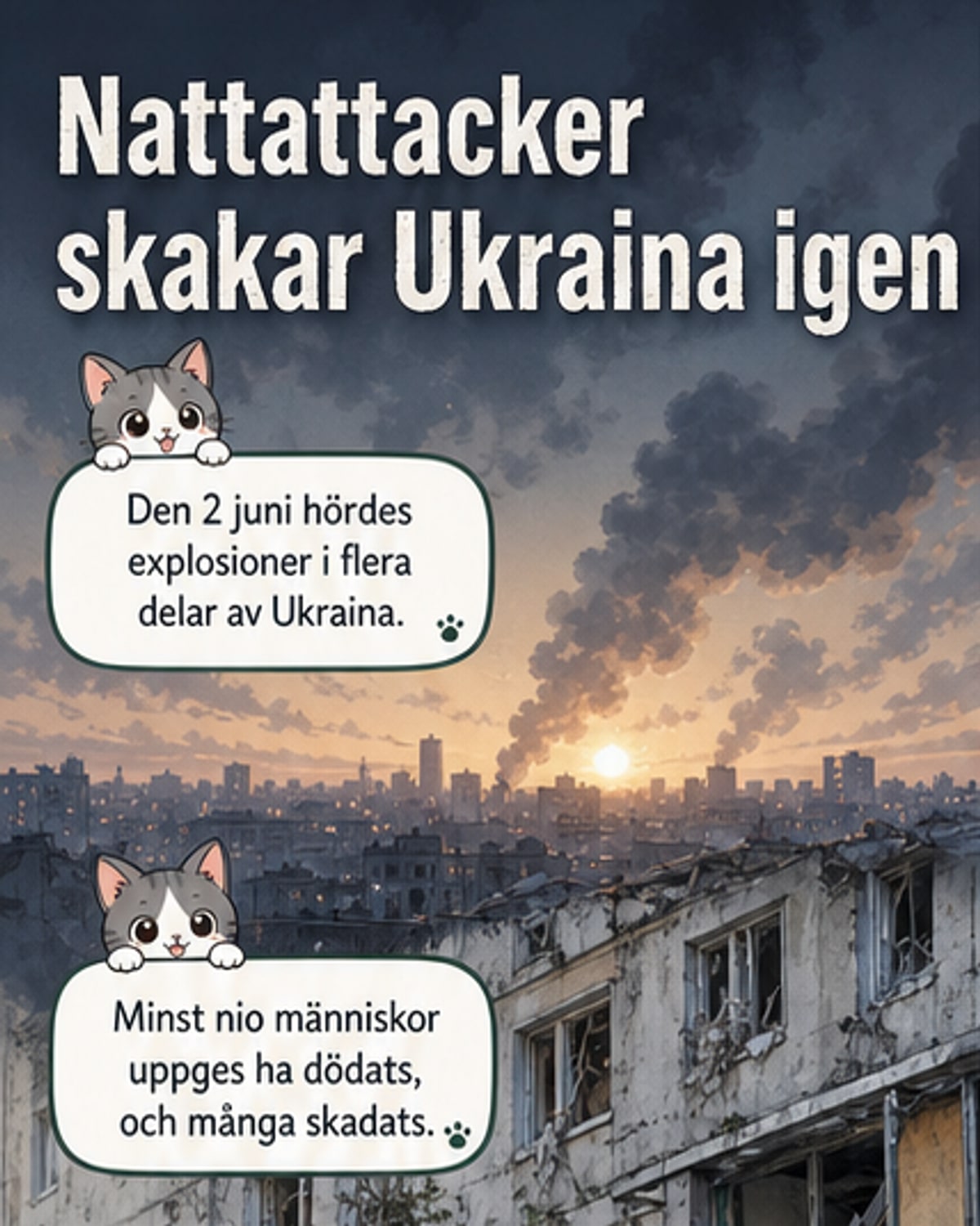Massiva attacker mot Ukraina