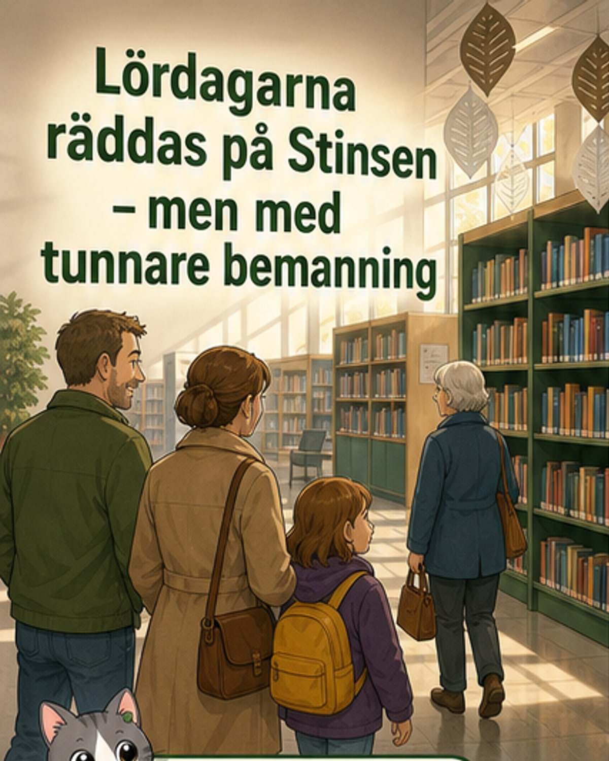 Biblioteket öppnar igen på lördag