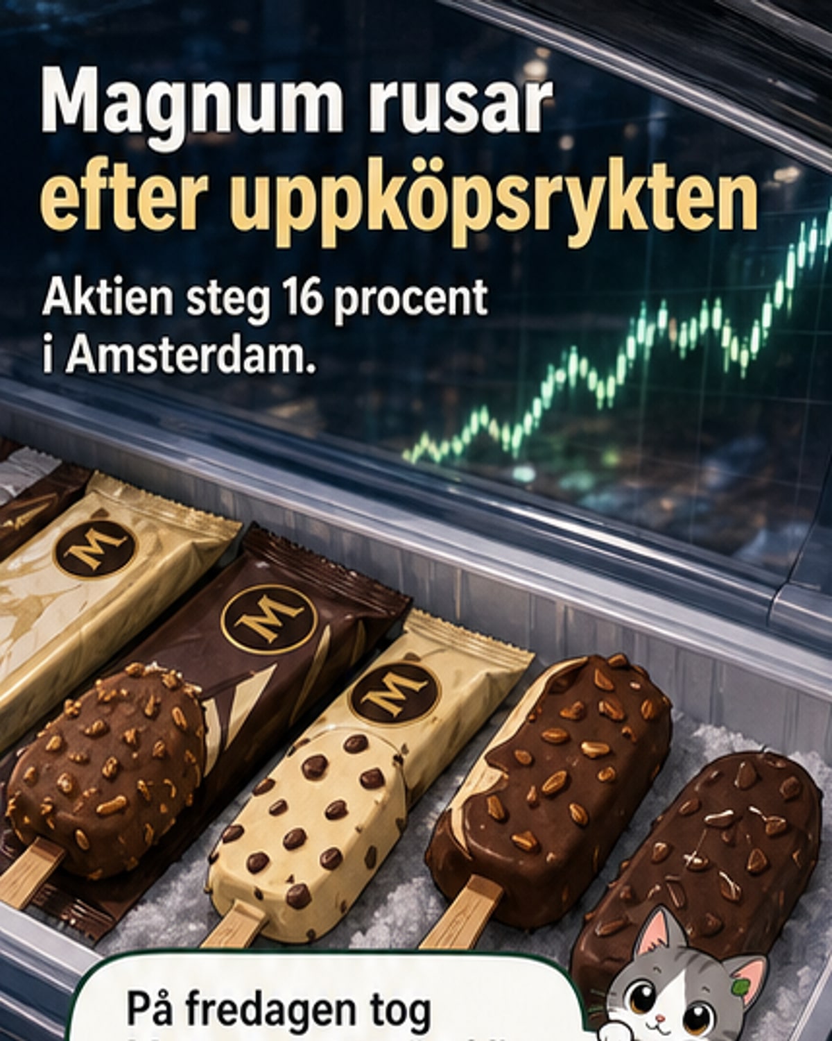 Magnum-aktien rusar efter uppköpsrykten