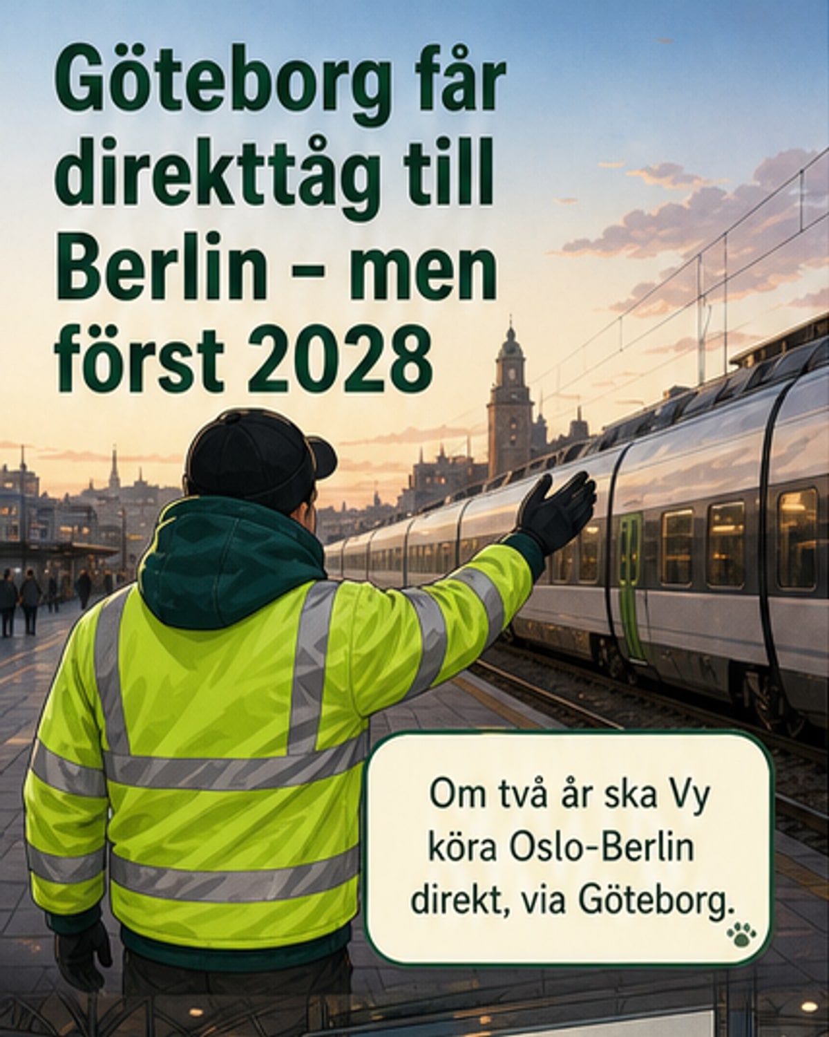 Direkttåg från Göteborg till Berlin