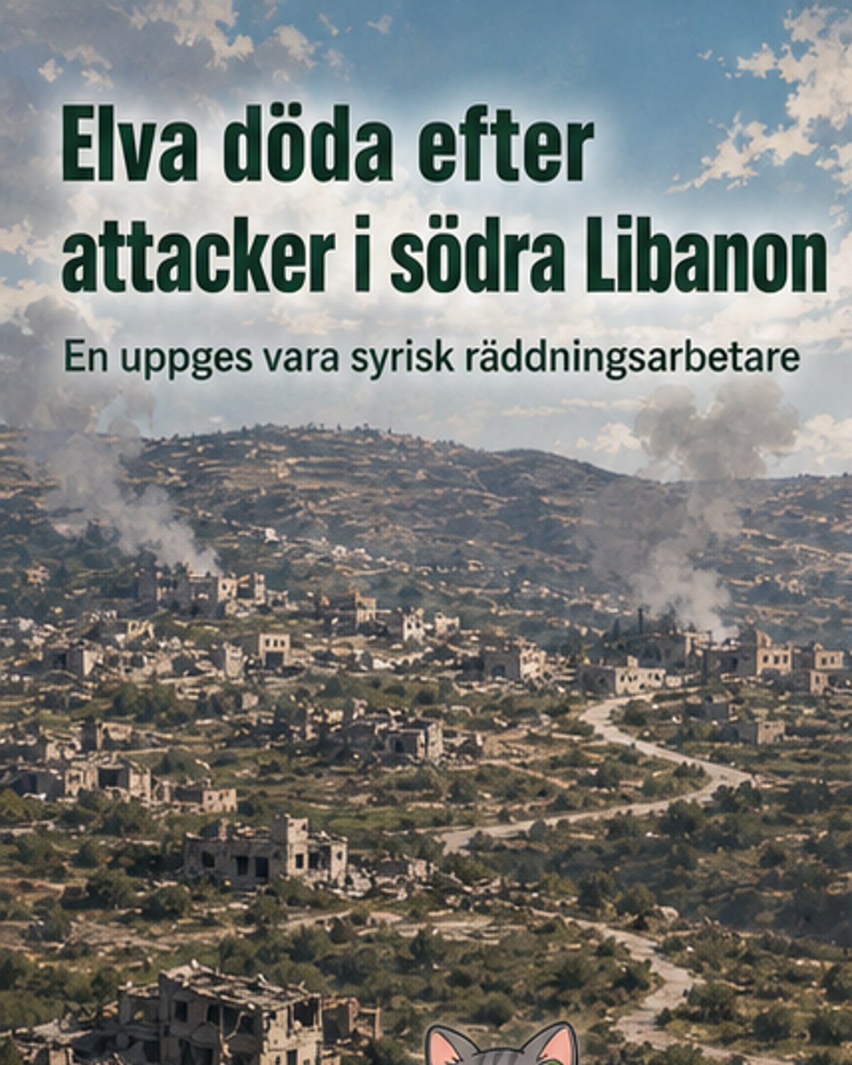Elva döda i israeliska attacker i Libanon