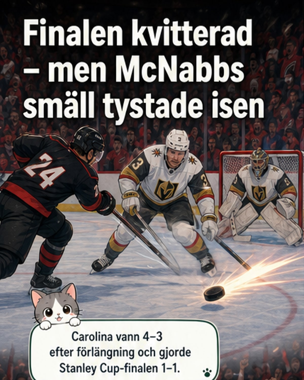 Carolina kvitterade i Stanley Cup-finalen