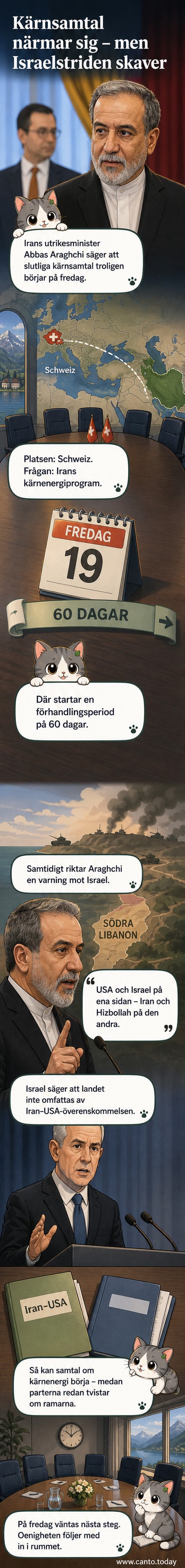 Irans utrikesminister Abbas Araghchi står framför mikrofoner under en presskonferens, med flaggor i bakgrunden.