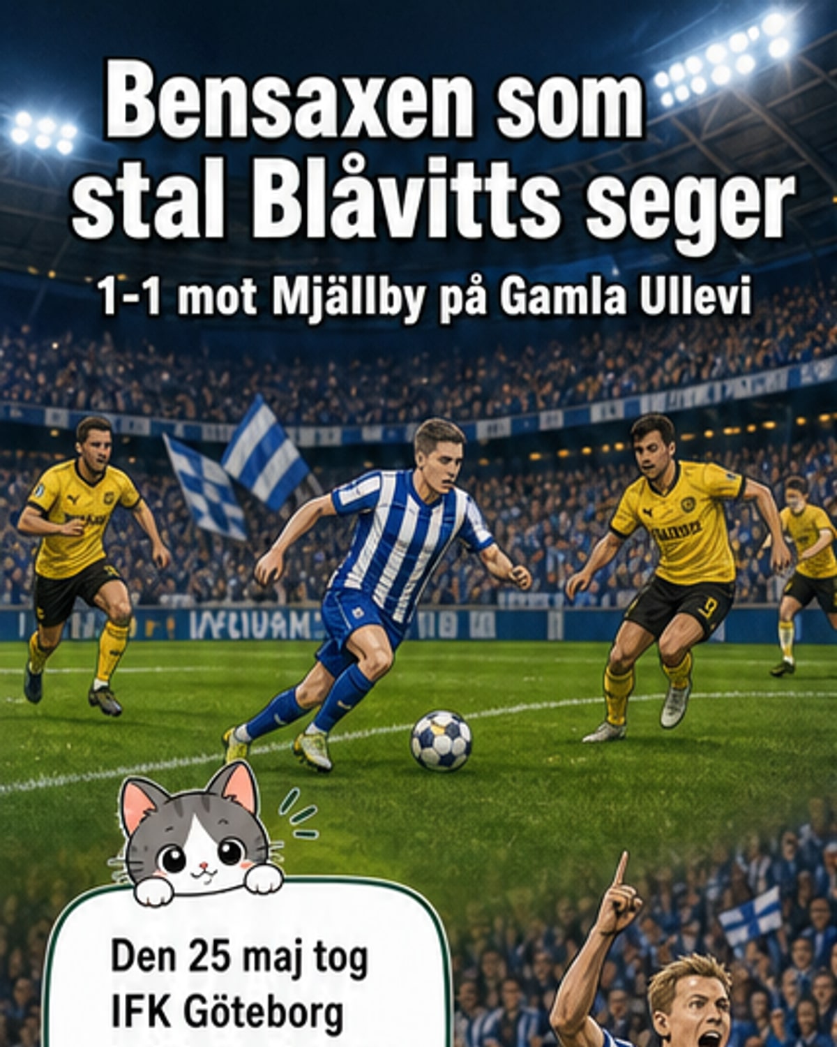 Blåvitt tappade ledningen på hemmaplan