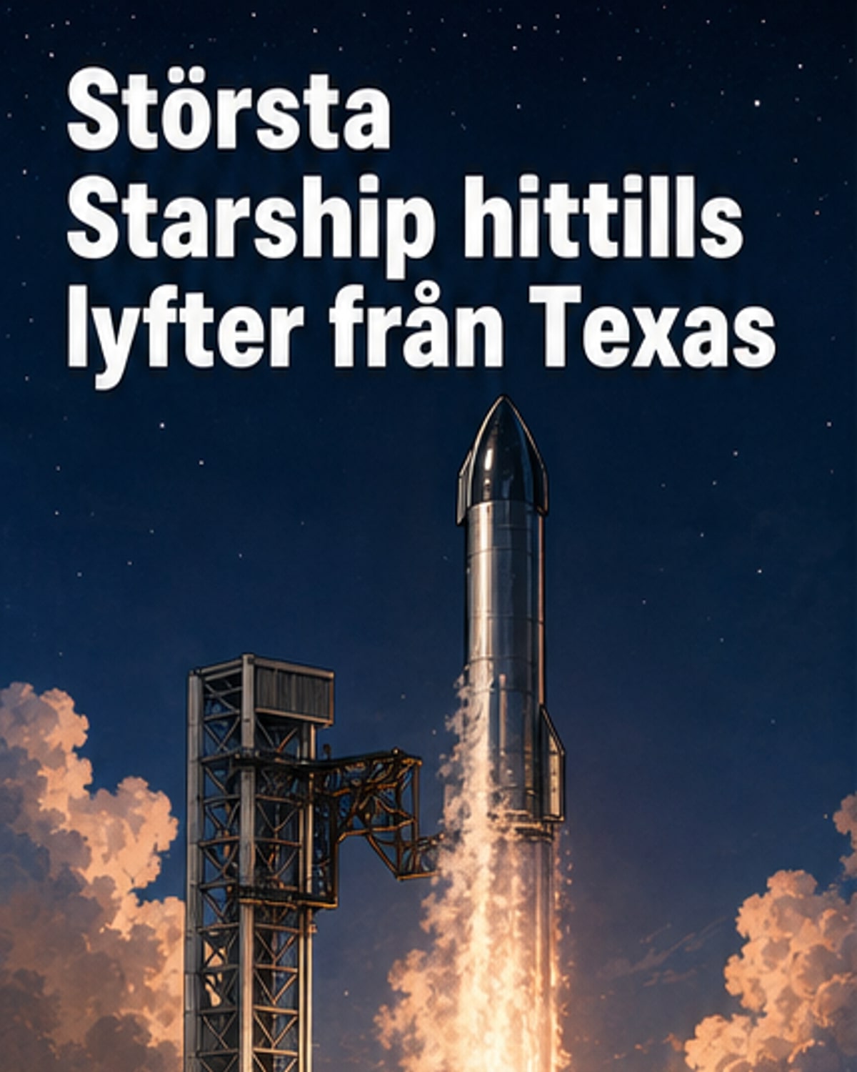 SpaceX skickade upp sin största raketen