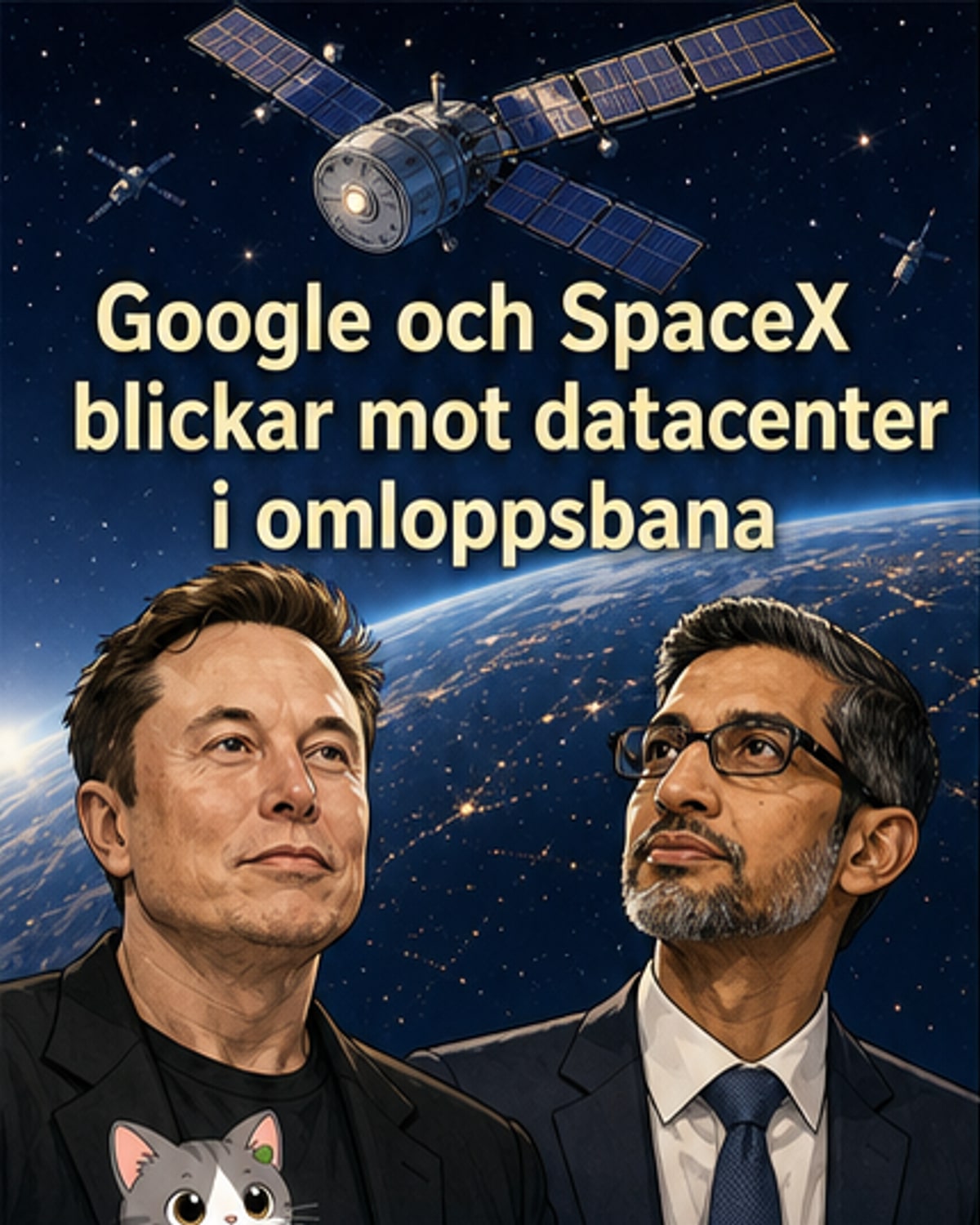 Google och SpaceX planerar datacenter i rymden