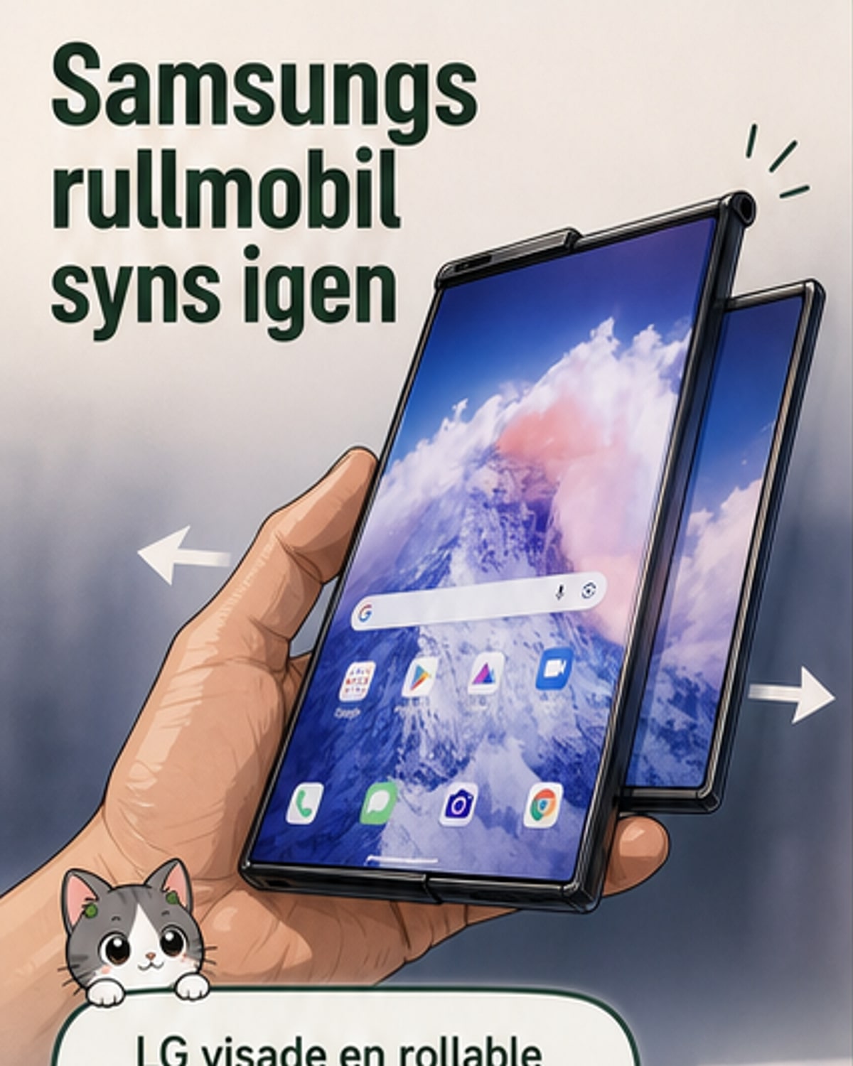 Samsung avslöjar ny rollable-telefon
