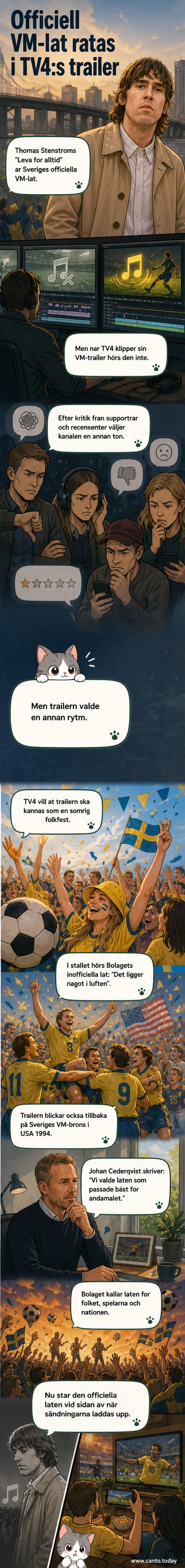 TV4:s sändning av fotbolls-VM kommer att använda Bolagets låt istället för den officiella VM-låten av Thomas Stenström.