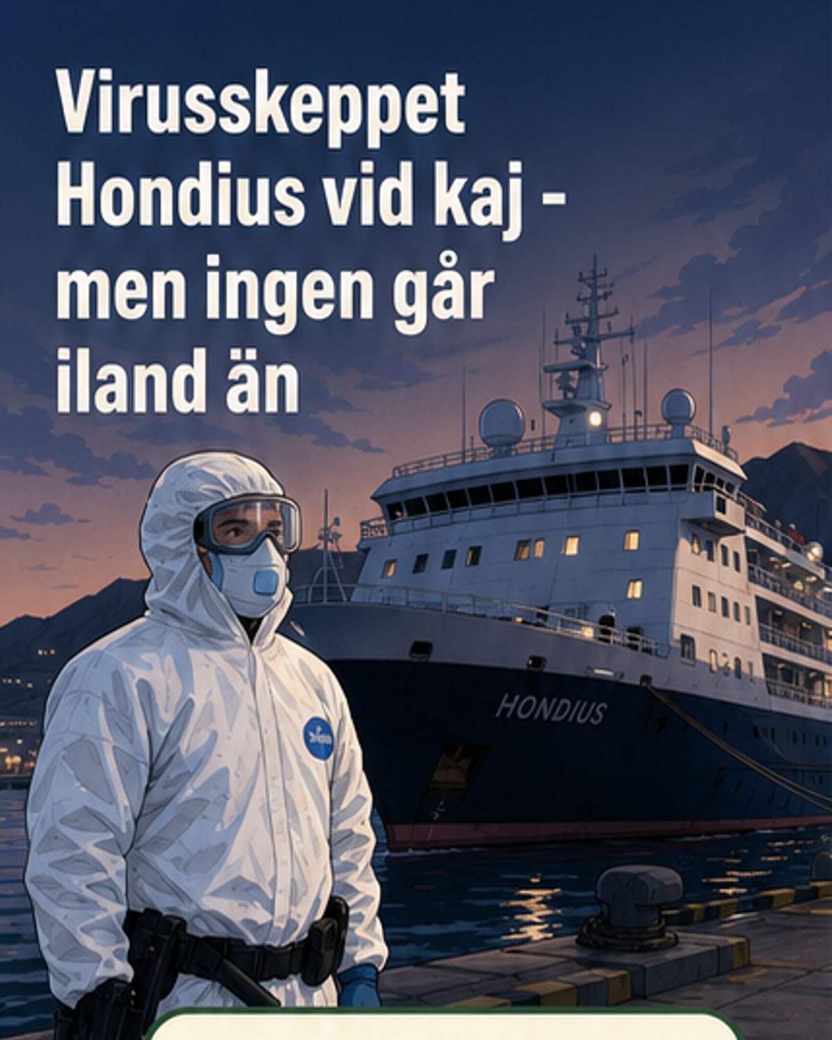 Virusdrabbat kryssningsfartyg lägger till på Teneriffa