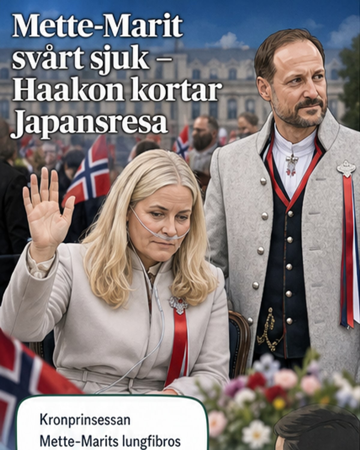 Kronprinsessan allvarligt sjuk