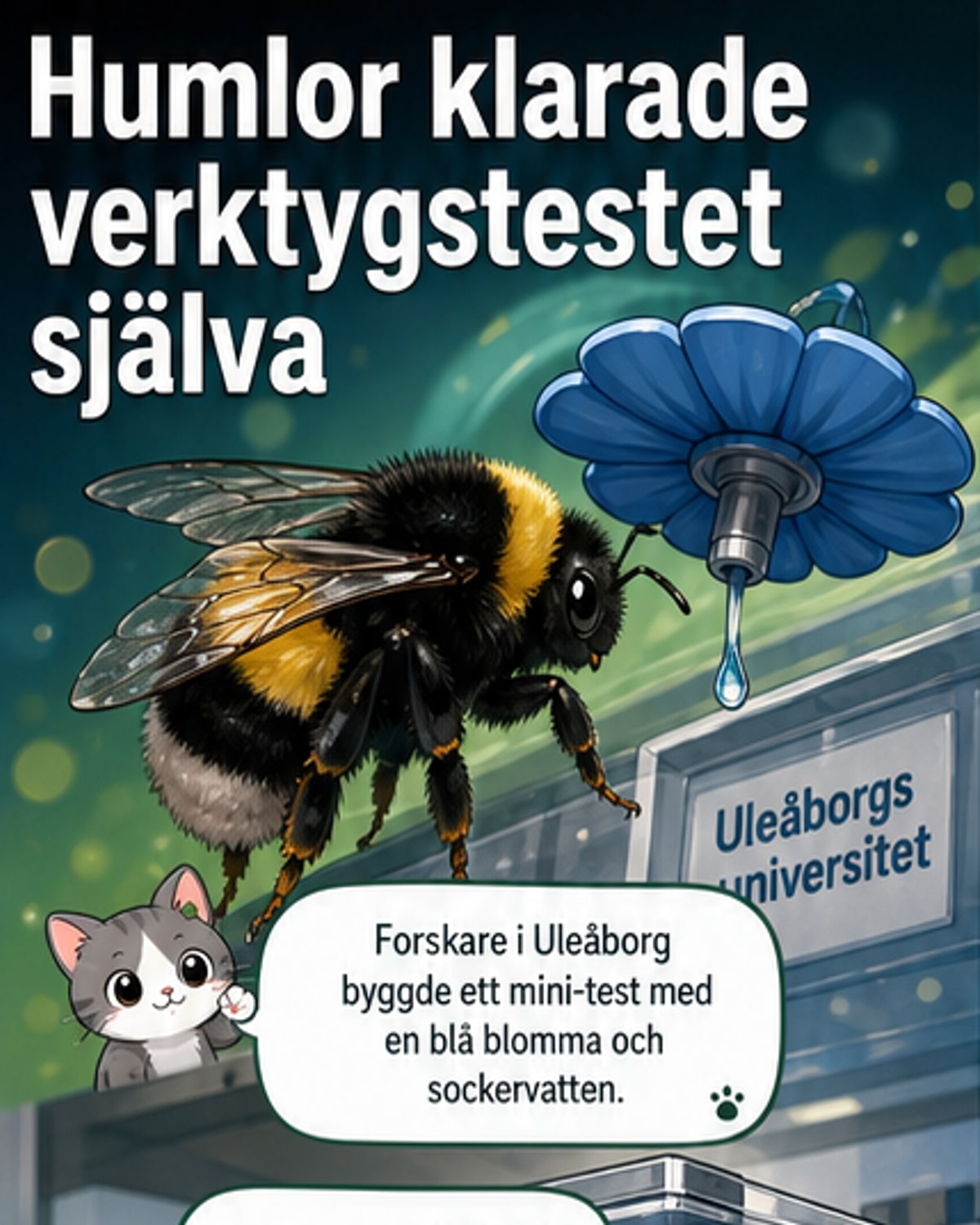 Humlor använder verktyg som schimpanser