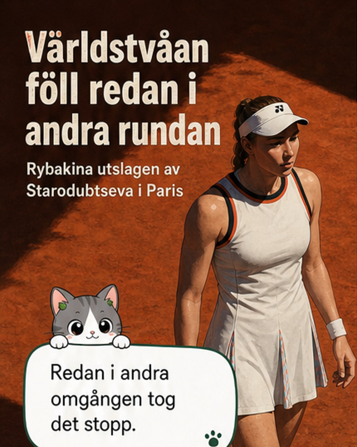 Världstvåan chockat ut i Roland Garros