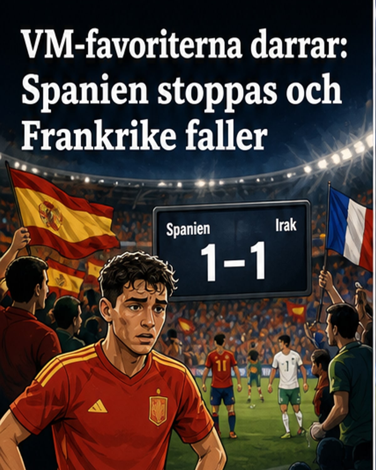VM-favoriter tappade poäng i test