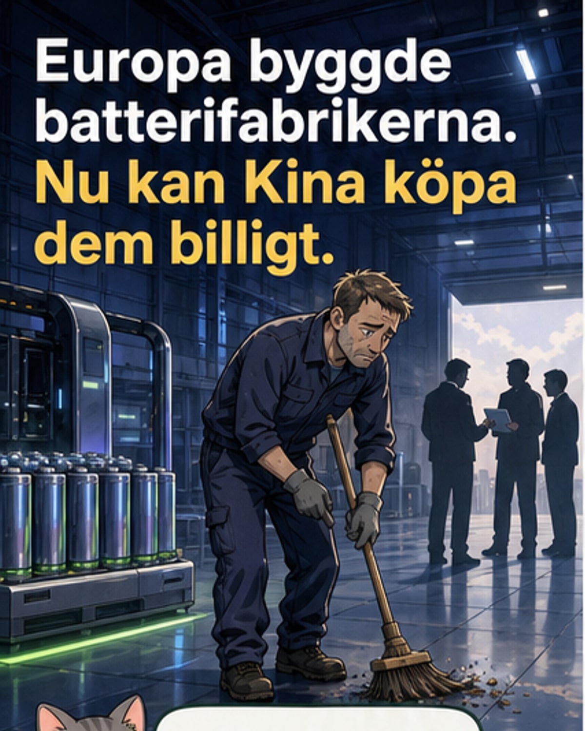 Europas batteridröm kraschar – Kina köper upp