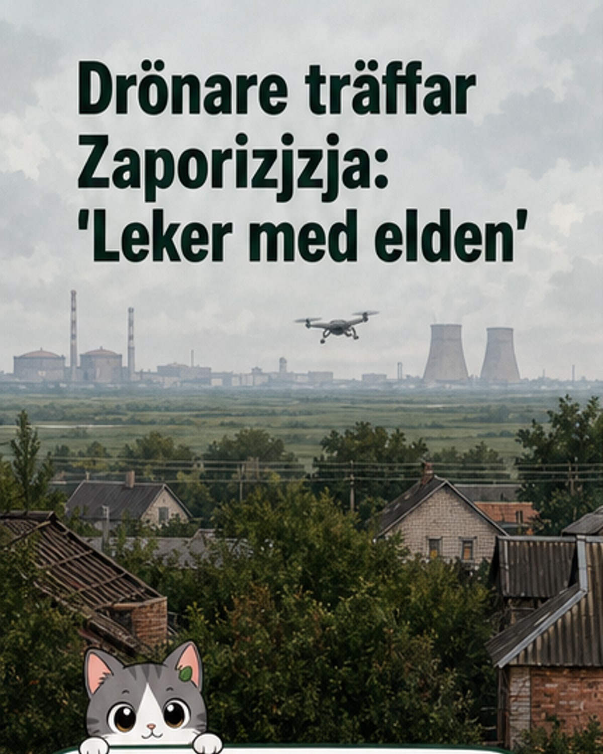 Dronare träffade kärnkraftverk i Ukraina