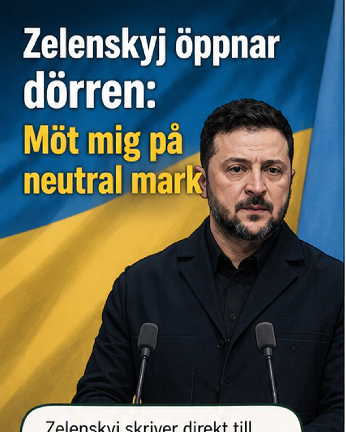 Zelenskyj föreslår möte med Putin