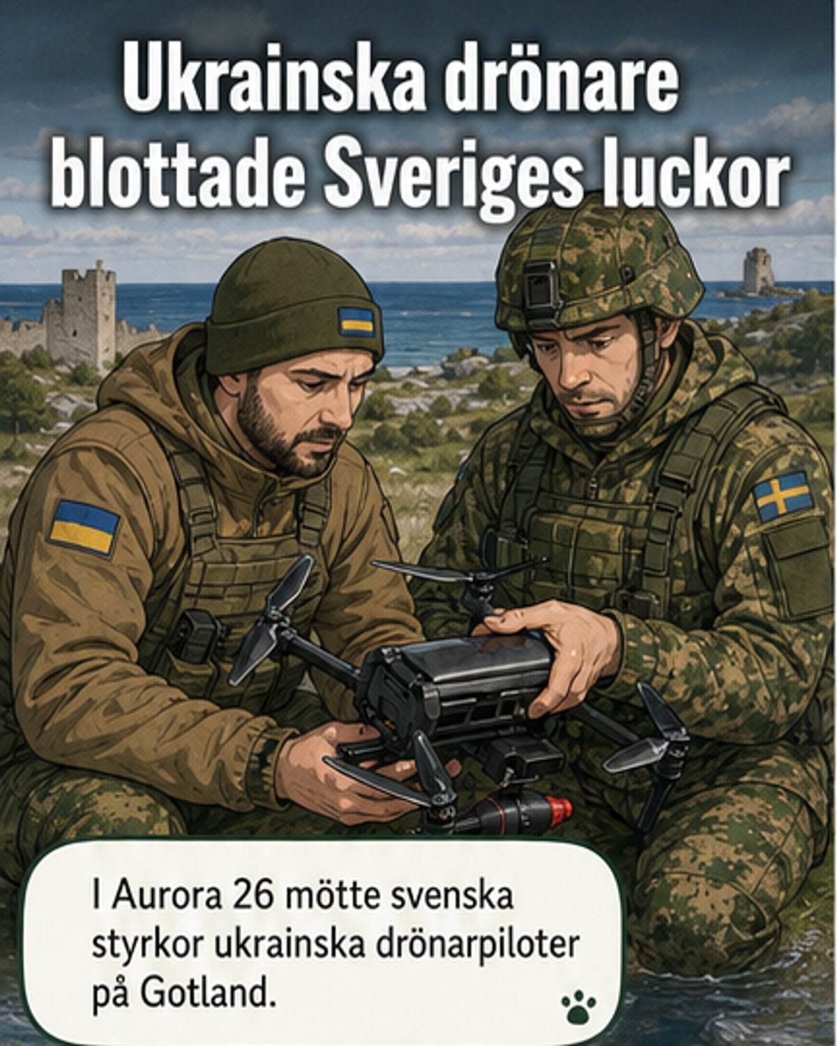 Ukraina krossade Sverige med drönare