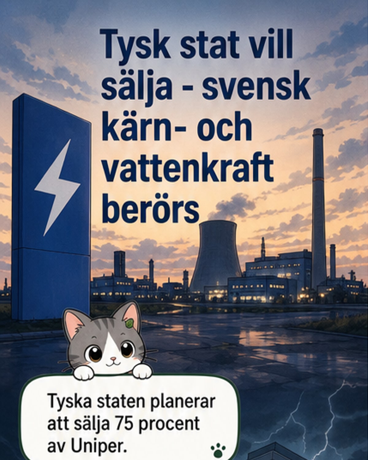 Tysk stat säljer Uniper – med svensk kärnkraft i paketet