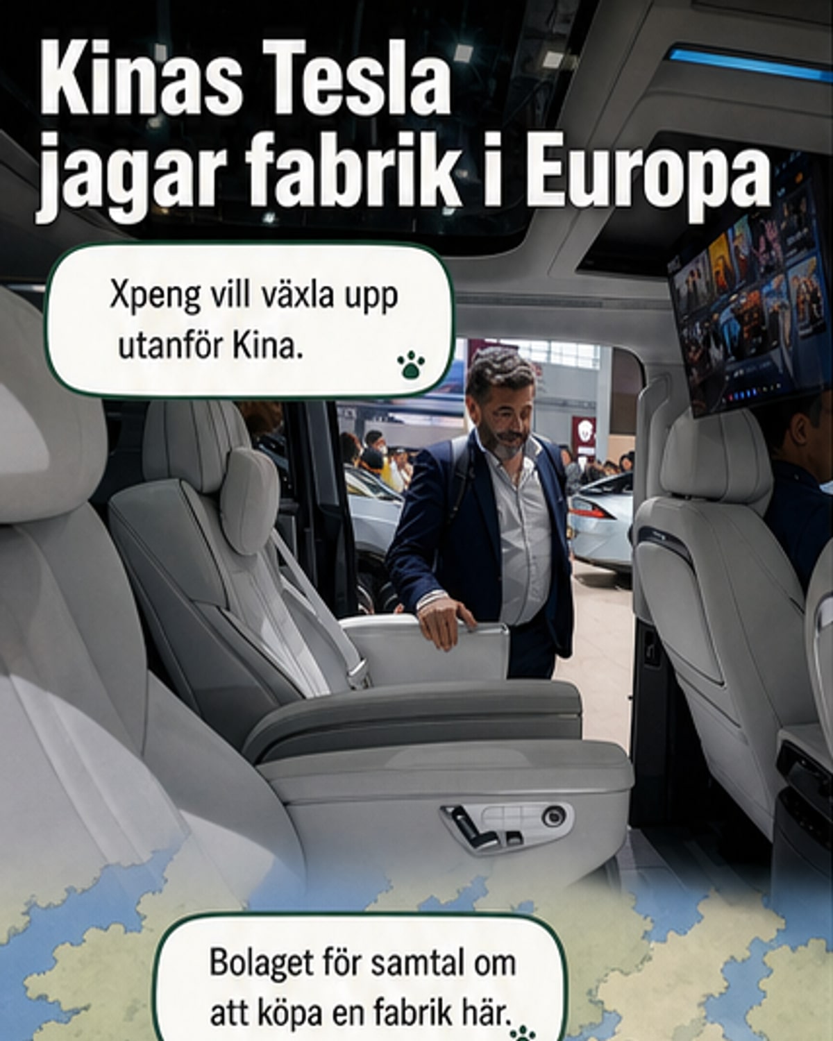 Kinas Xpeng satsar på Europa