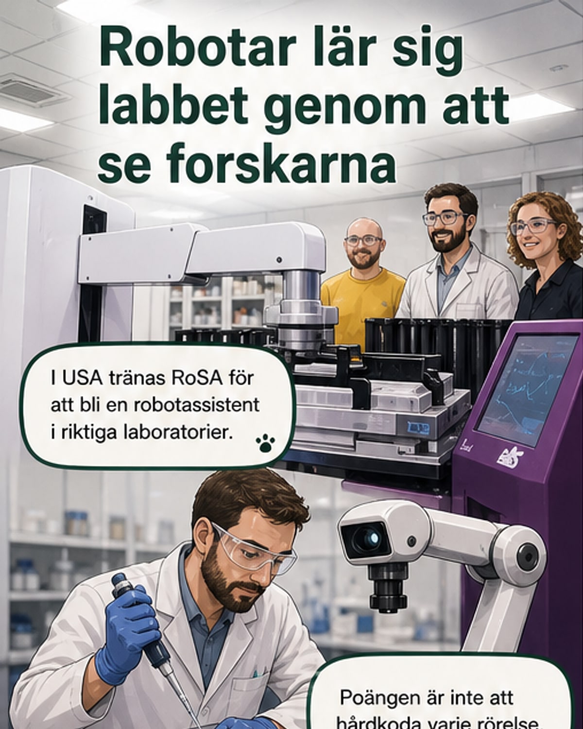 Robotar som lär sig av forskare
