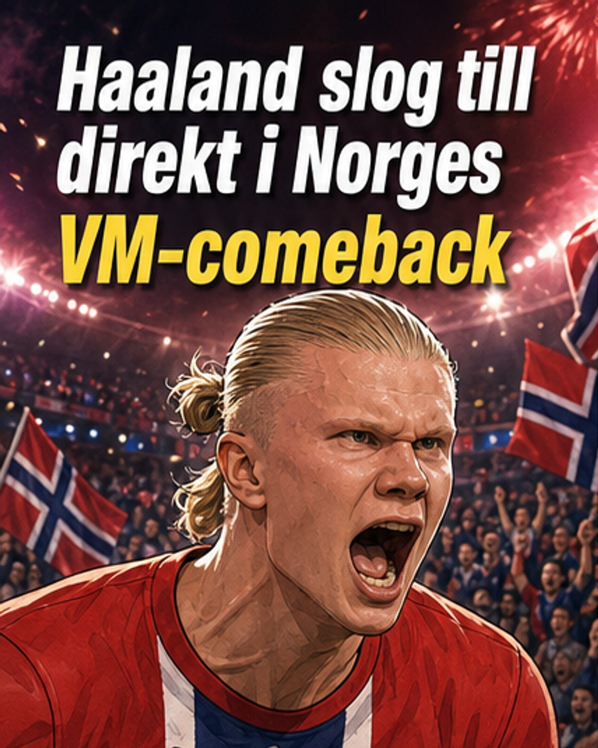 Haaland dubbelt i VM-debut