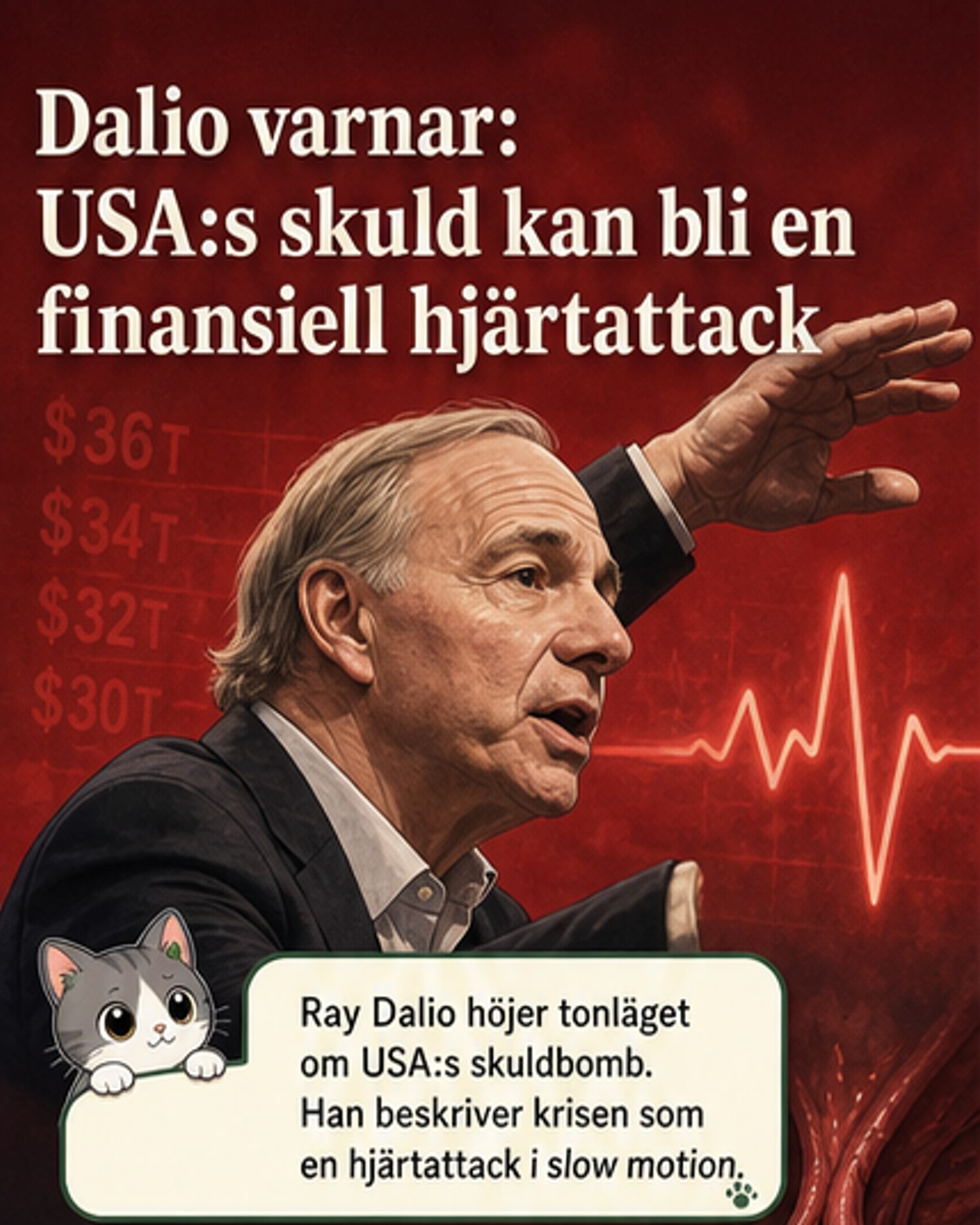 Ray Dalio varnar för USA:s skuldkris