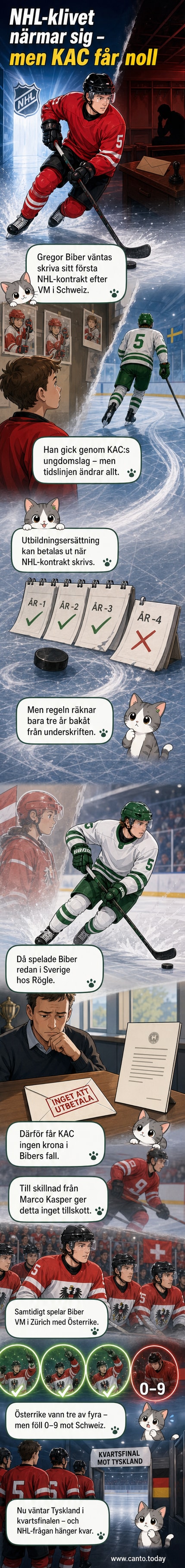 Gregor Biber i landslagsdräkt under en match i VM, med publiken i bakgrunden och pucken i spel.