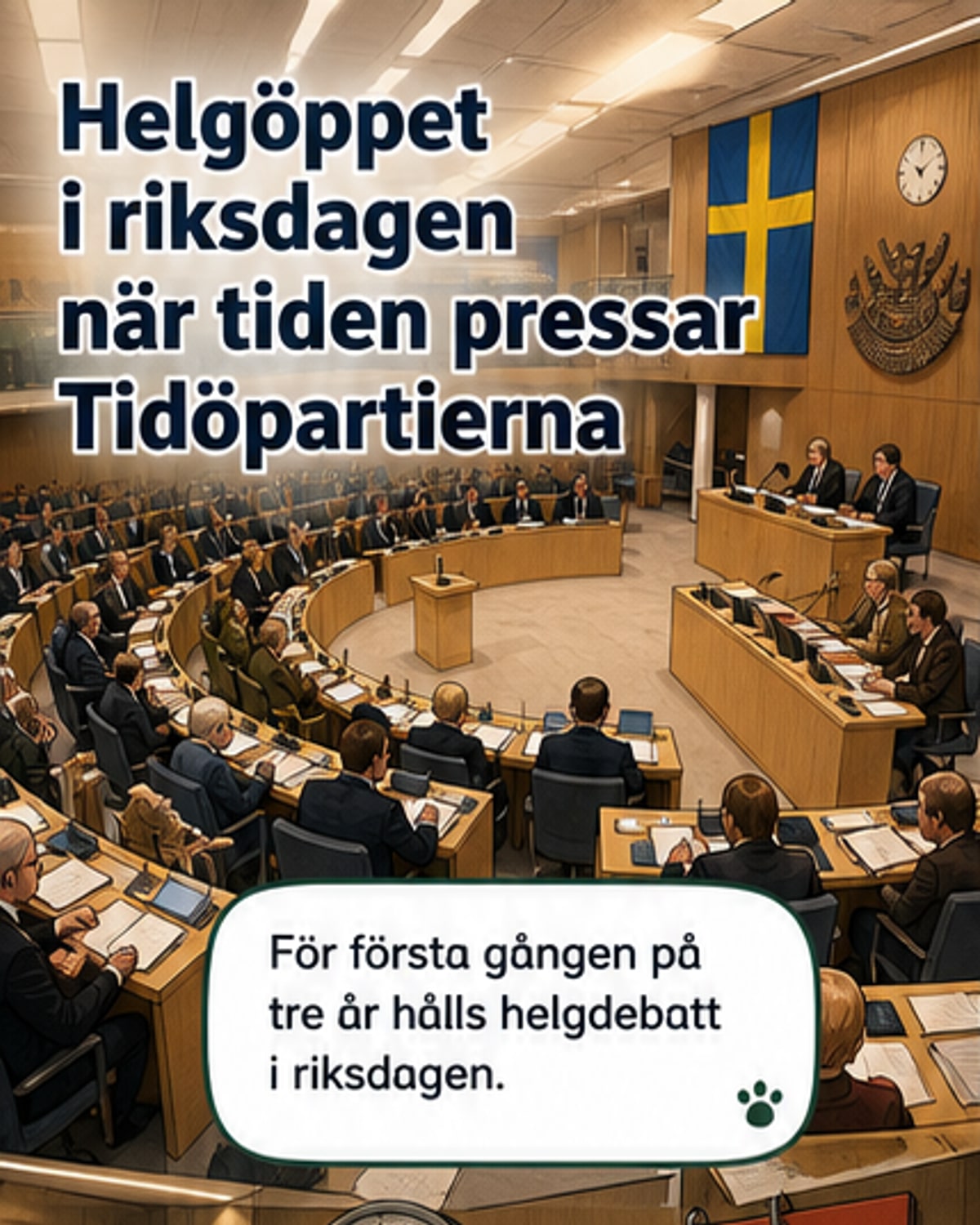Plenisalen i riksdagen under en omröstning, med riksdagsledamöter på sina platser och skärmar upplysta.