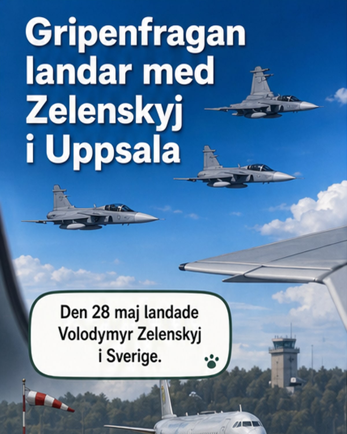 Zelenskyj i Sverige – Gripen-avtal på gång