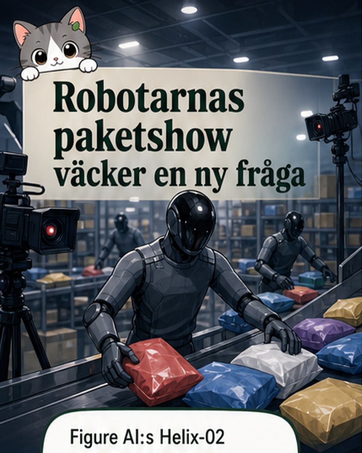 Robotar som sorterar paket blir nätuppskattade