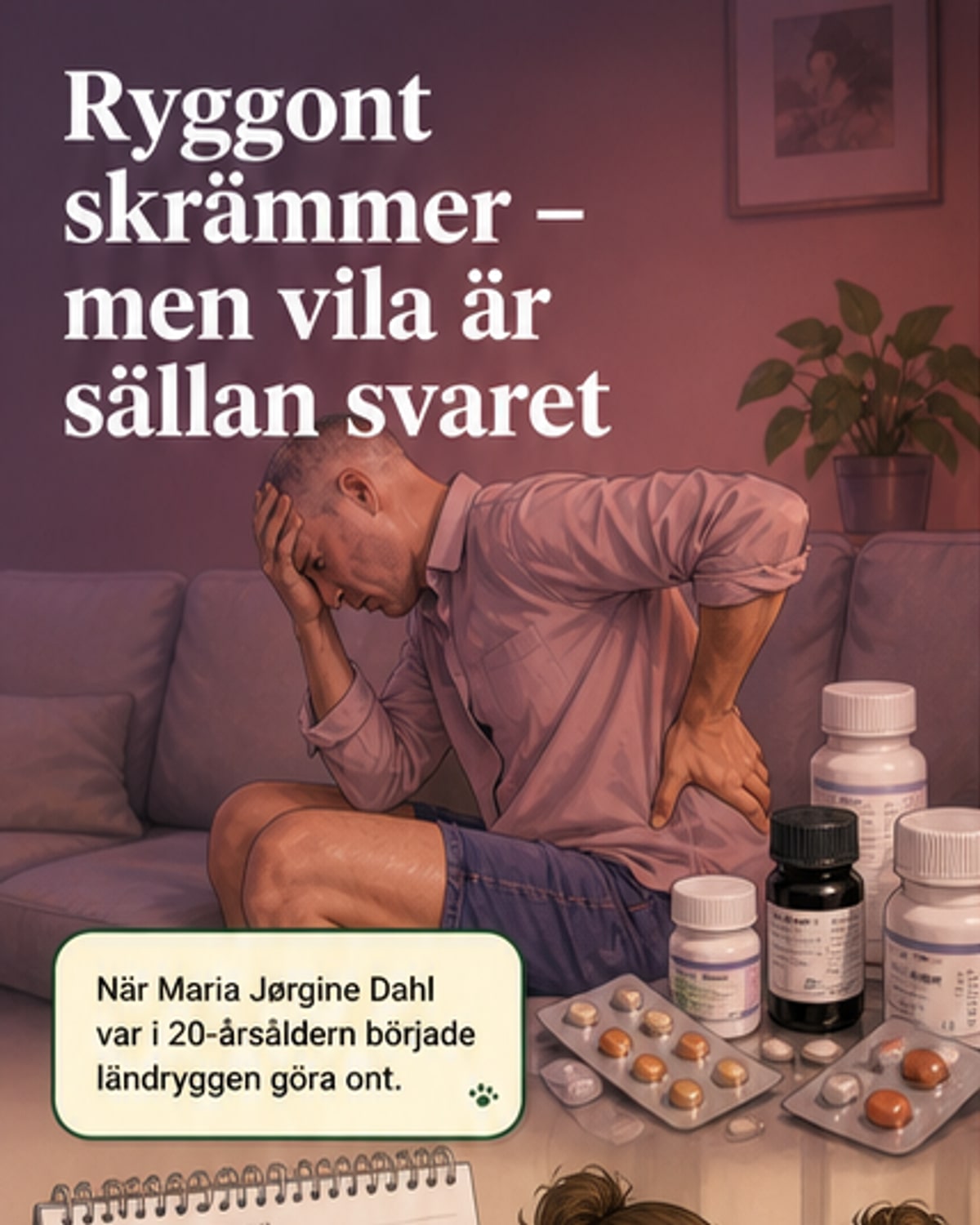 Ryggont? Vila är sällan svaret