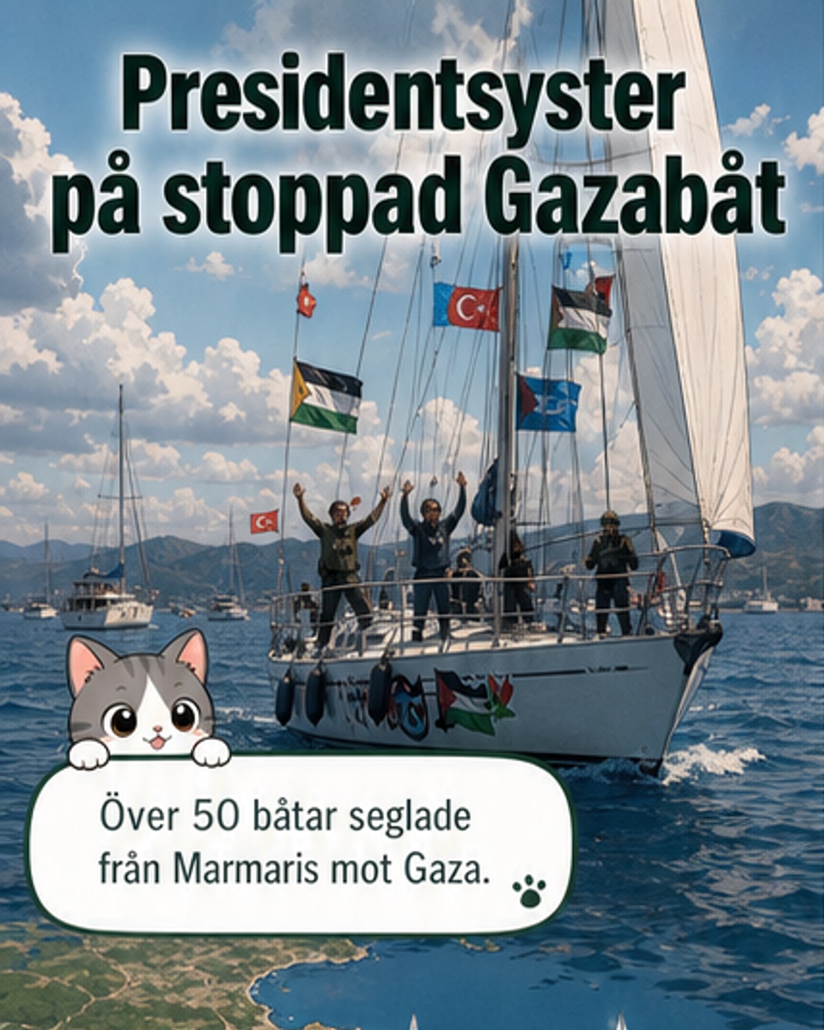 Båtkonvoj till Gaza stoppat