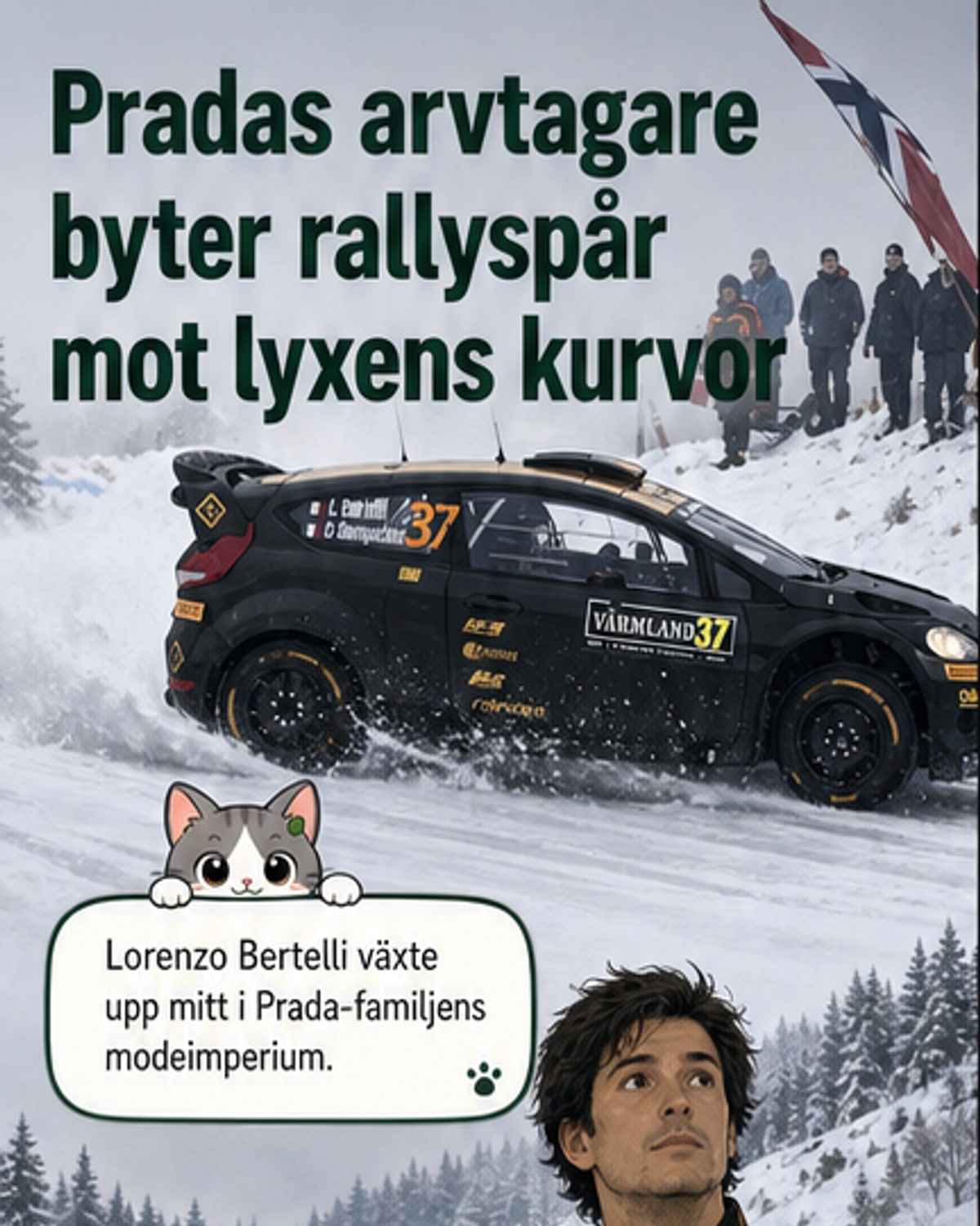 Pradas son tar över rodret