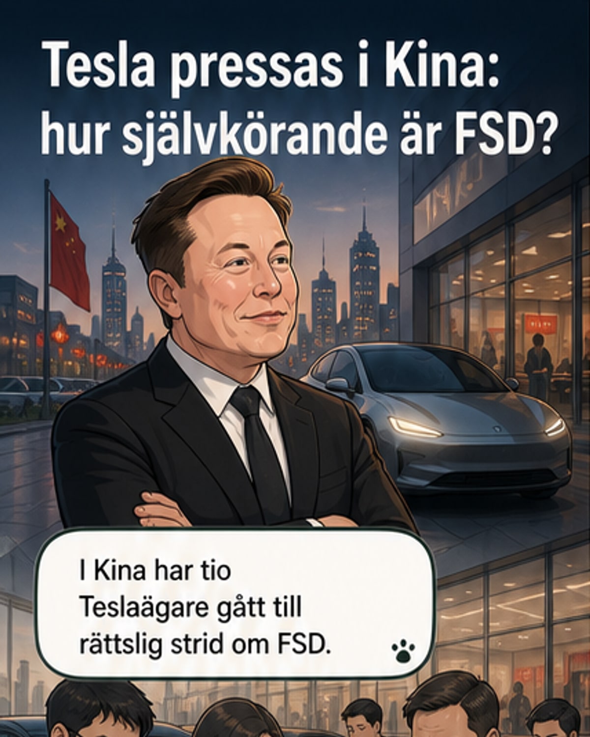 Teslas självkörande löfte i tvist
