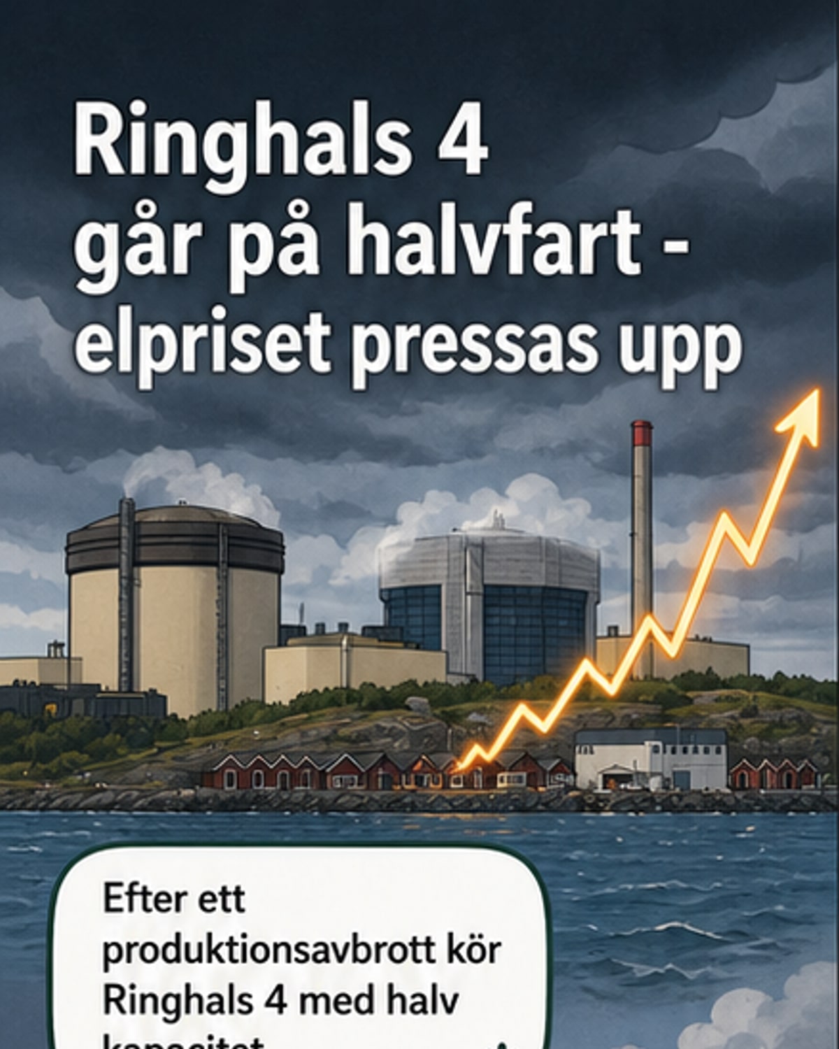 Ringhals 4 kör i halv fart