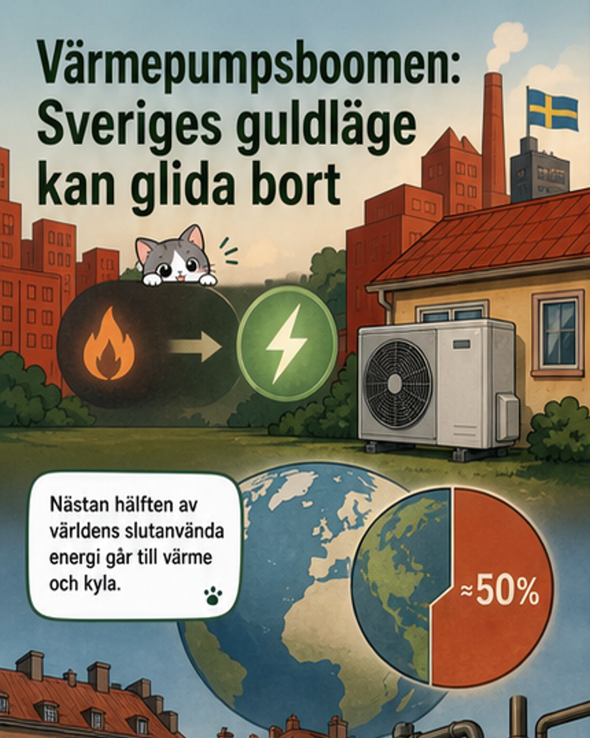 Sverige i guldläge med värmepumpar