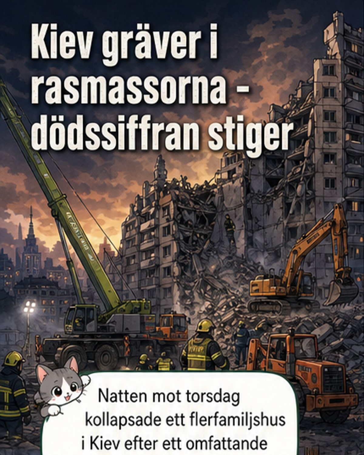 Kroppar grävs fram i Kiev – dödssiffran stiger