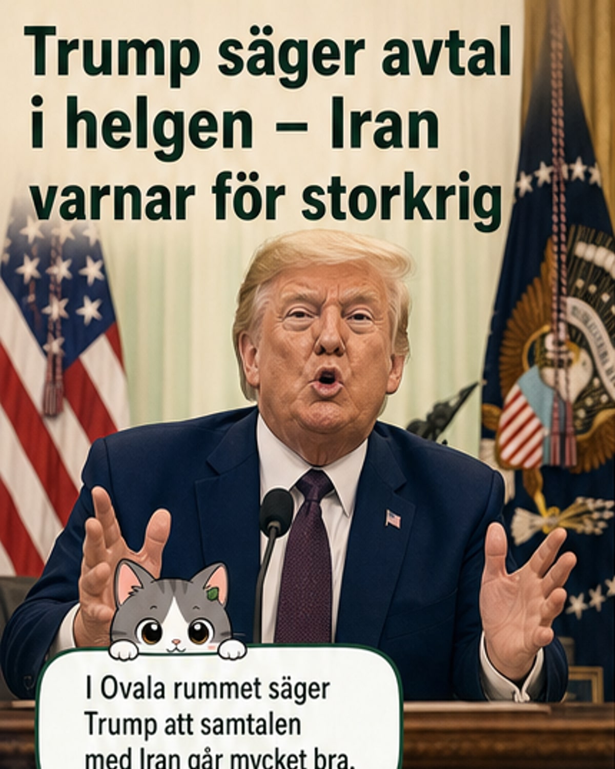 Trump: Avtal med Iran kan komma i helgen
