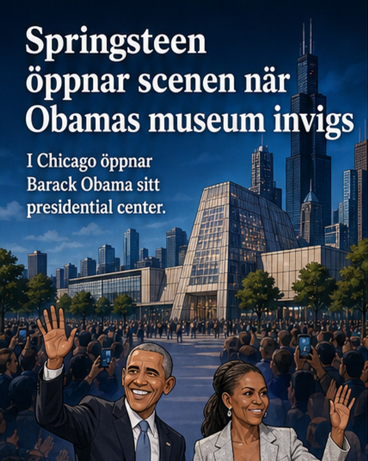 Springsteen och Bono på Obamas museum