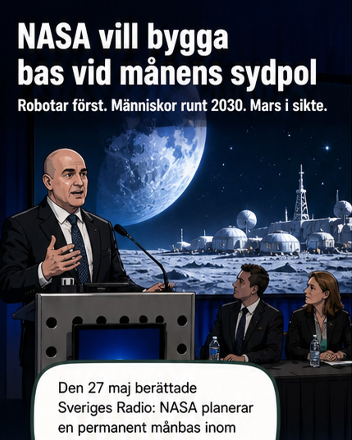 Nasa bygger permanent bas på månen