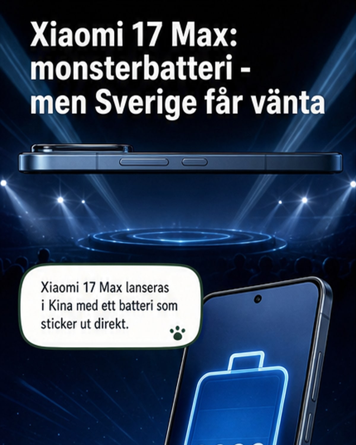 Xiaomi släpper 17 Max med enormt batteri